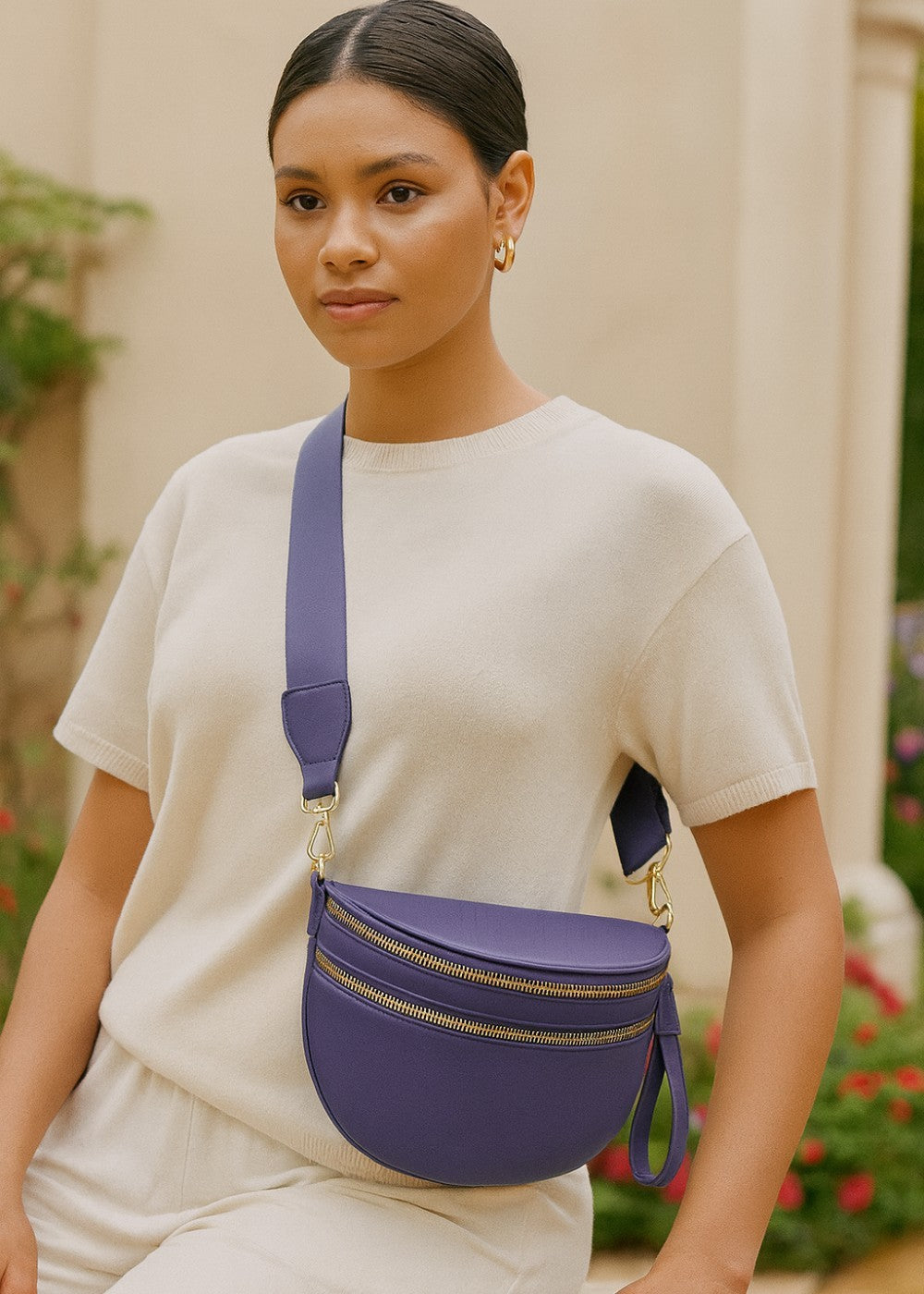 Elegante Leder-Bauchtasche für freihändigen Stil