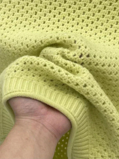 Damen Ärmelloser Gestrickter Pullover Leichtes Lockeres Oberteil
