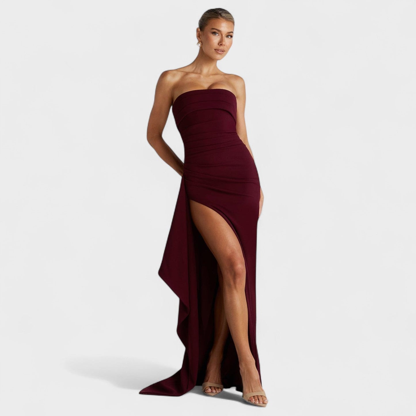 Elegantes fließendes Maxikleid