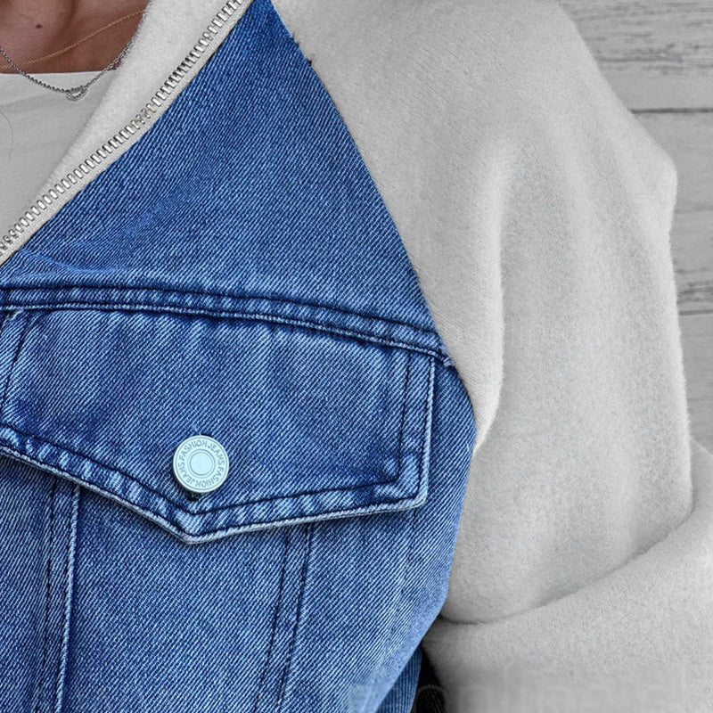 Klassische lässige Damen-Jeansjacke