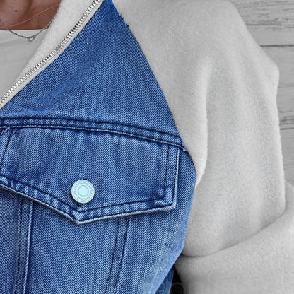 Klassische lässige Damen-Jeansjacke