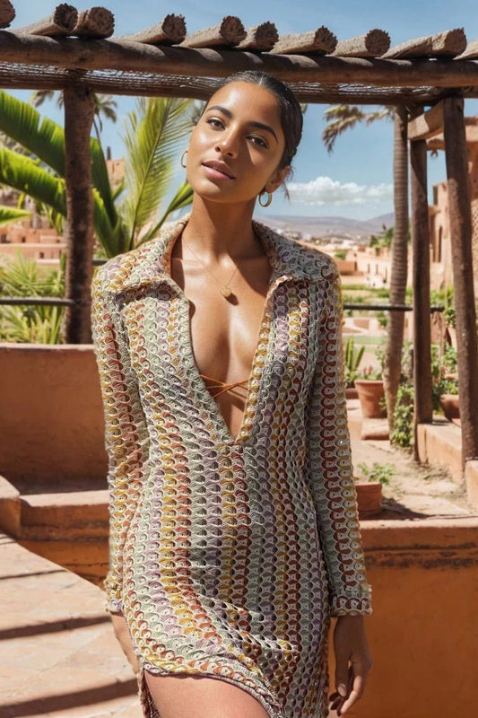 Boho Chic Maxi-Sommerkleid für Strandtage
