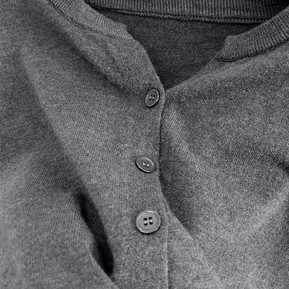 Gemütlicher Grobstrick-Wollcardigan-Pullover