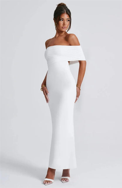 Trägerloses, rückenfreies, sexy Maxikleid