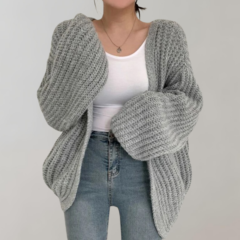 Gemütliche Grobstrickjacke für Damen