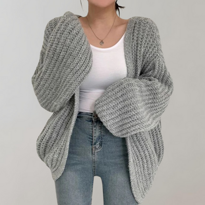 Gemütliche Grobstrickjacke für Damen