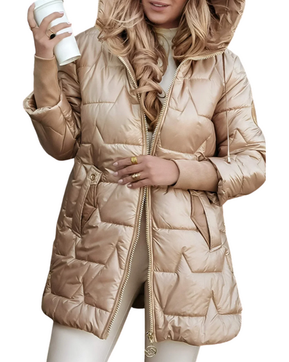 Gemütliche Steppjacke mit Kapuze für mühelosen Stil