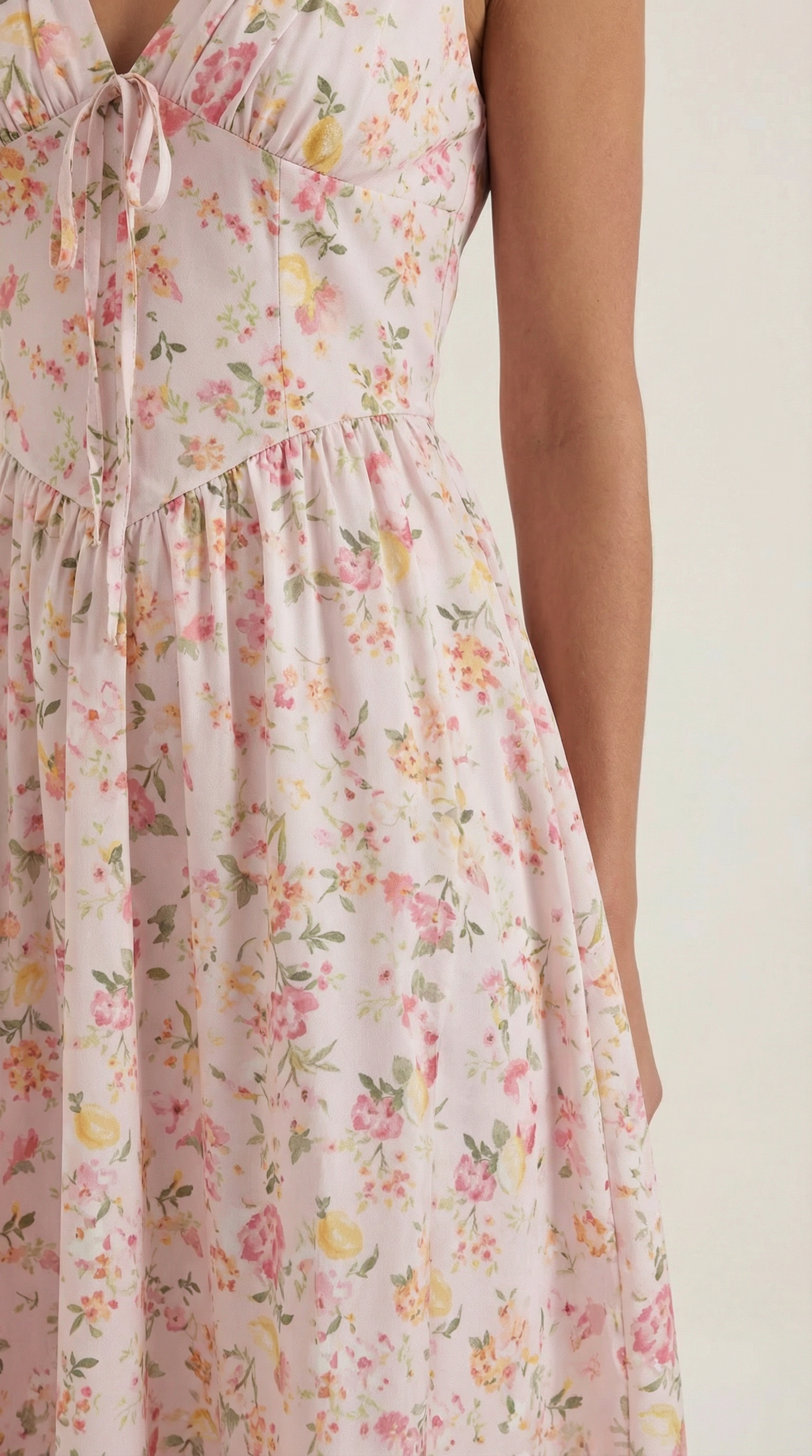 Damen Korsett Midi Sommerkleid