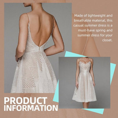 Seidiges Midikleid mit Spaghetti-Trägern für elegante Abende