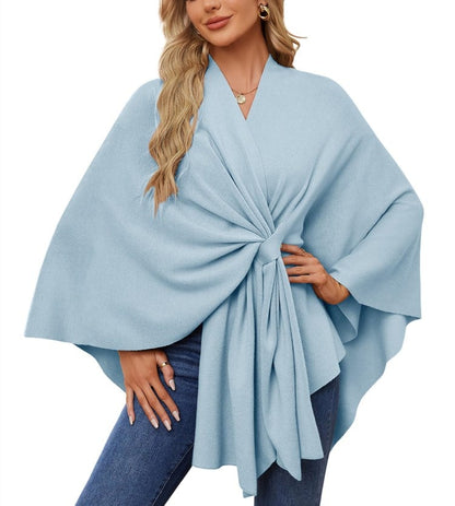 Weicher eleganter Schal-Poncho für gemütlich-schicke Lagenlooks