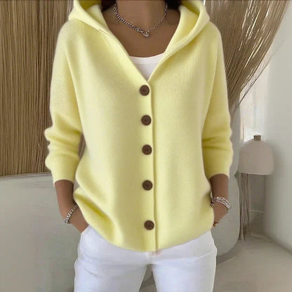 Gemütliche Damen Baumwollcardigan mit langen Ärmeln
