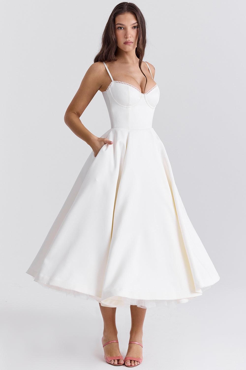 Evelina Elegantes Midikleid für Damen