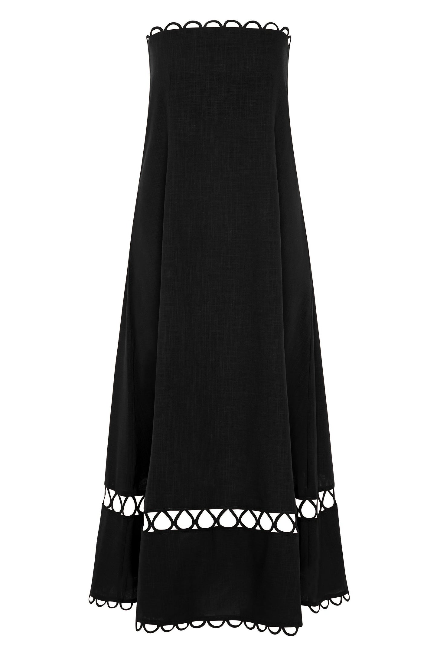 Schwarzes Ärmelloses Gina Kleid