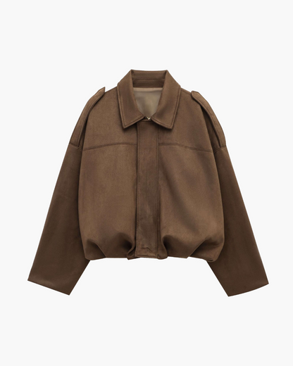 Wildleder-Bomberjacke für Damen