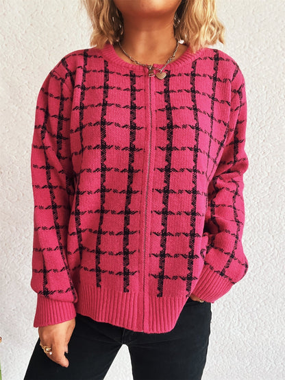 Gemütlicher kariert Cardigan mit Taschen für den Alltagstil