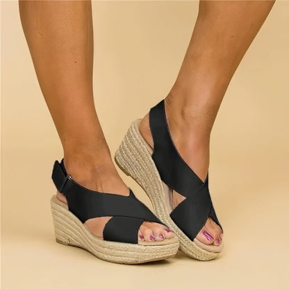 Bequeme Peeptoe-Sandale für Damen