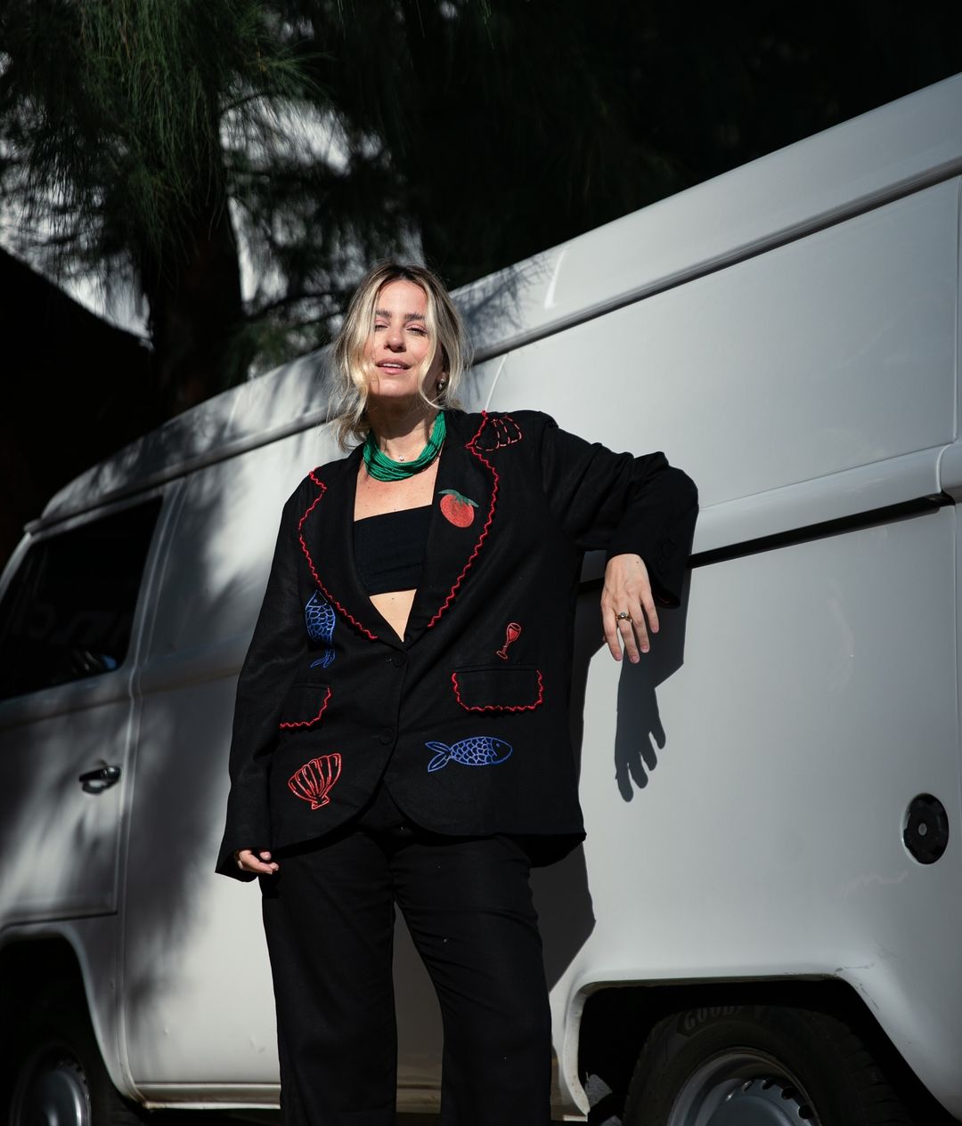 Schicker Blazer mit Hummerdruck für Küstenstil