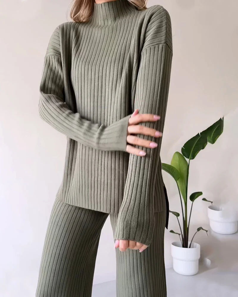Schickes zweiteiliges Set mit Schlitz für lässigen Alltagslook