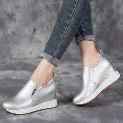 Schicke Stiefeletten aus echtem Leder mit Blockabsatz