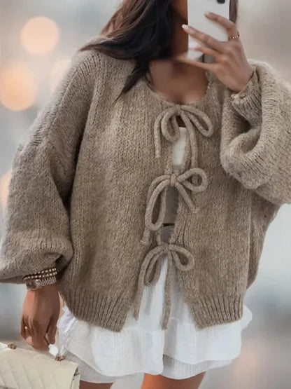 Gemütlicher weicher Strickcardigan für mühelosen Alltagsstil