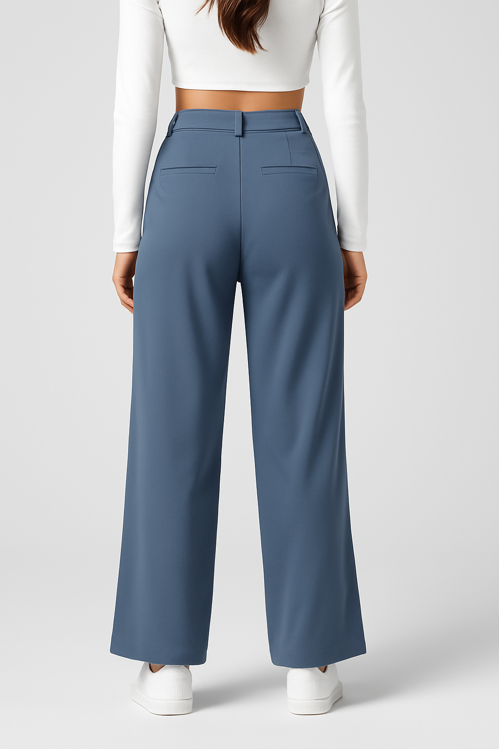 Elegante hoch taillierte elastische Hose