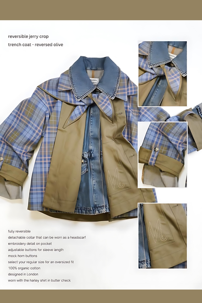 Wendbarer Crop-Trenchcoat – Schicker Lagen-Look