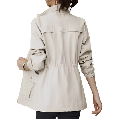 Schicke leichte Damenjacke mit verstellbarem Taillendetail