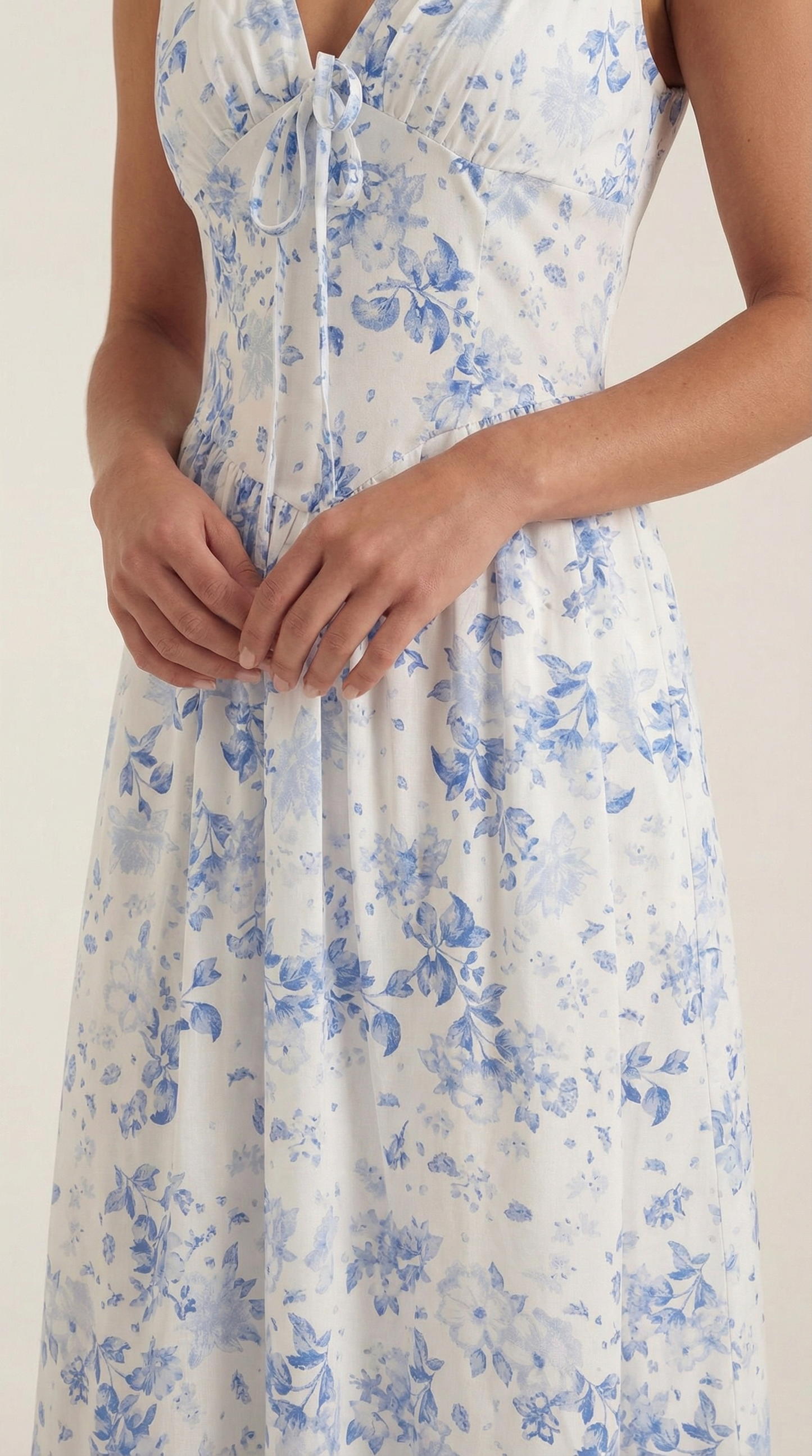 Damen Korsett Midi Sommerkleid