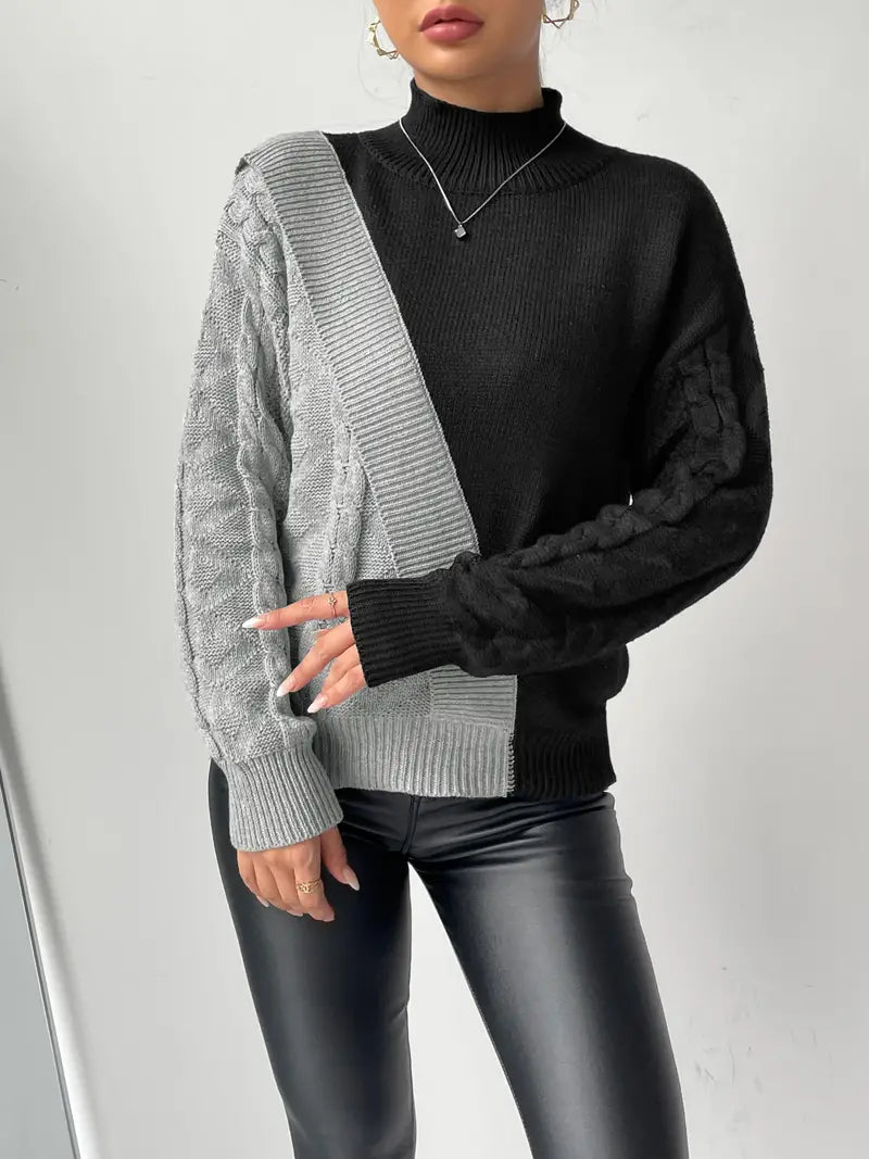 Aira® | Zweifarbiger stilvoller Pullover