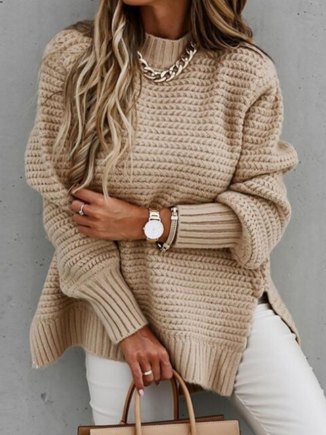 Gemütlicher Strickpullover mit elegantem Schnitt