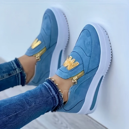 Bequeme orthopädische Plateauschlupfschuhe für Damen