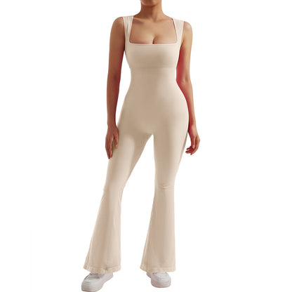 Ärmelloser Damen-Bodycon-Jumpsuit Eng anliegender Overall