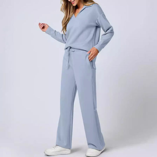 Gemütliches Damen-Casual-Loungewear-Trainingsanzug-Set