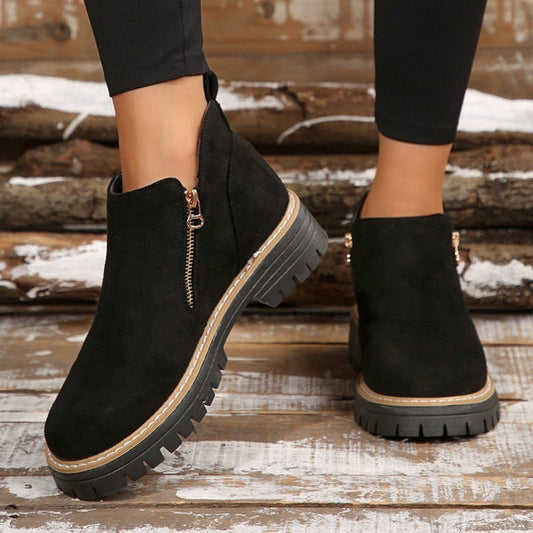 Schicke Leder-Stiefeletten für Damen