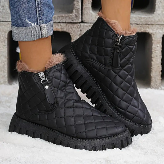 Damen Leder Winterstiefel mit orthopädischer Unterstützung
