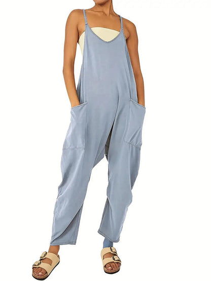 Übergroßer Jumpsuit mit großen Pattentaschen