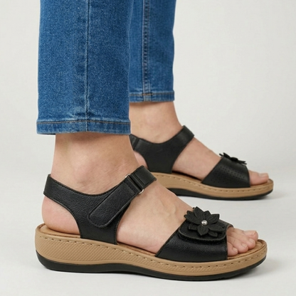 Damen Sandalen mit komfortablem floralem Design