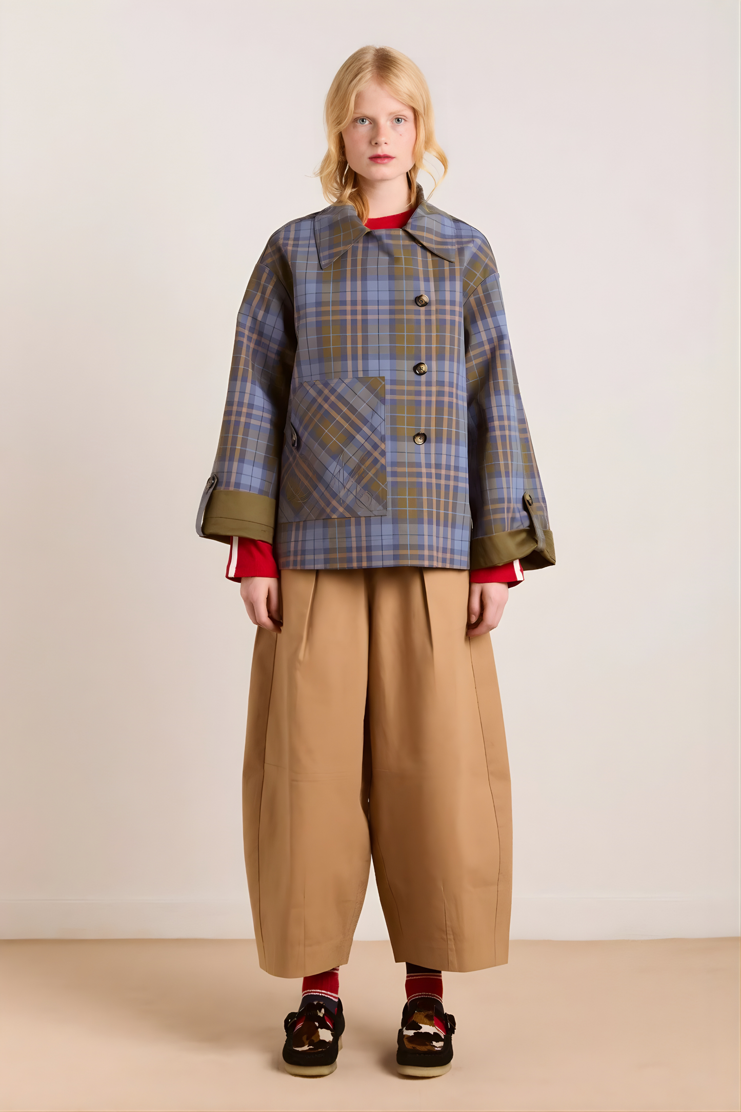 Wendbarer Crop-Trenchcoat – Schicker Lagen-Look