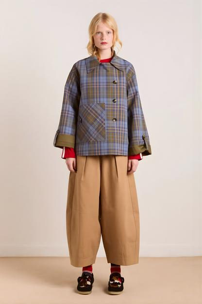 Wendbarer Crop-Trenchcoat – Schicker Lagen-Look