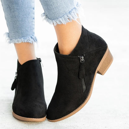 Damen orthopädische Leder-Stiefeletten mit ganztägigem Komfort