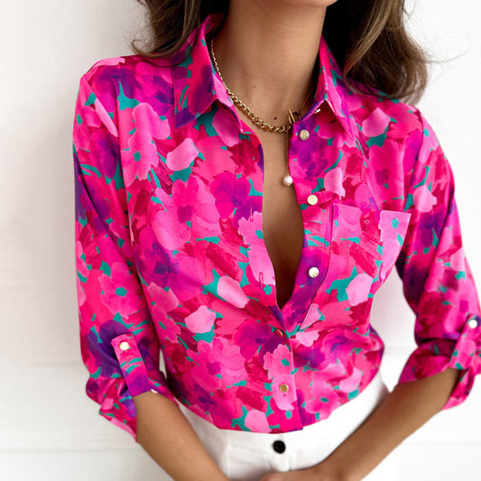 Legere Bluse mit Blumenmuster für Damen