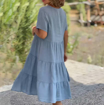 Bequemes, locker geschnittenes Trapezkleid für Damen