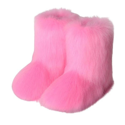Mattierte Fluff Y2K Retro Stiefel
