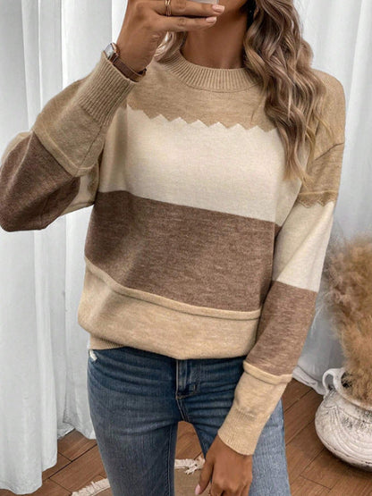 Gemütlicher Strickpullover in sanften Pastellfarben