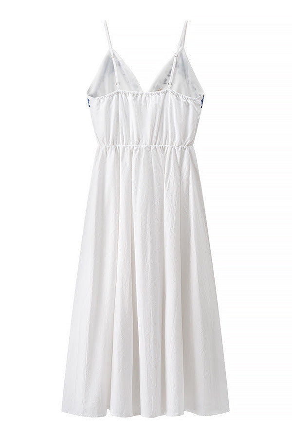 Ärmelloses Sommerkleid mit Blumenmuster