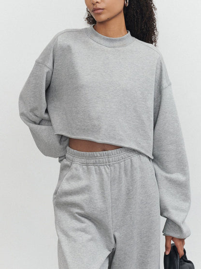 Bequemes, kurz geschnittenes Sweatshirt für lässigen Chic-Stil