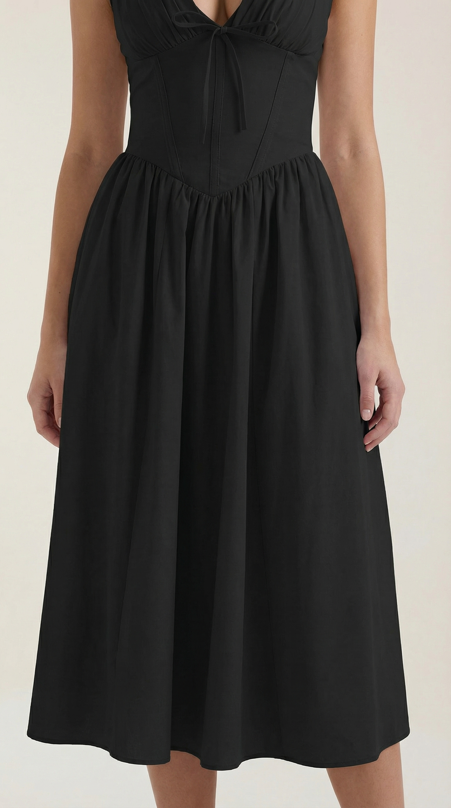Damen Korsett Midi Sommerkleid