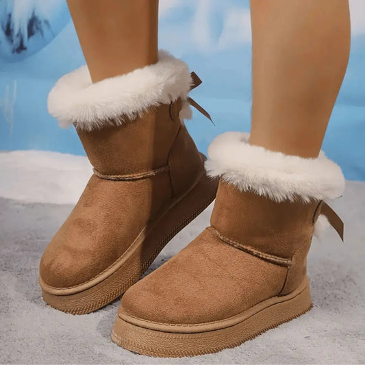 Warme gefütterte Winter-Schneestiefel für Damen
