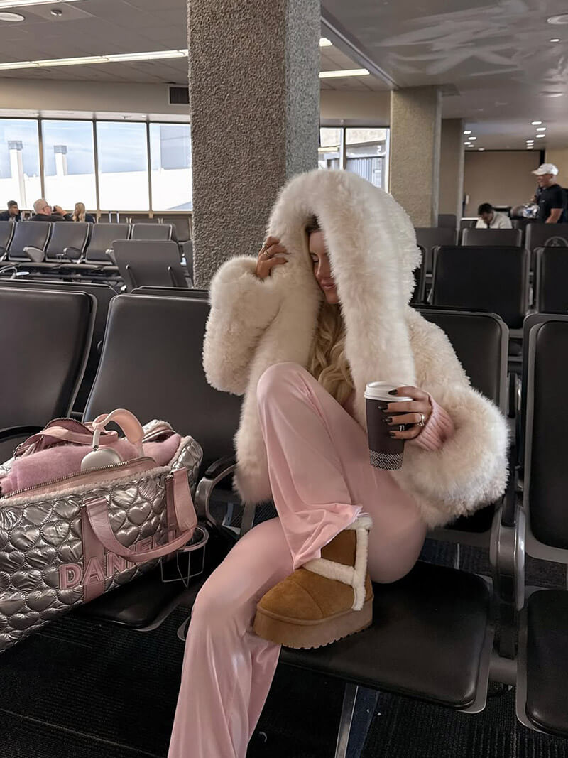 Übergroße Kapuzen-Winterjacke für Damen