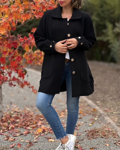Schicke Jacke mit seitlicher Knoten-Optik für stilvolles Layering